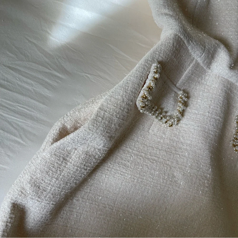 Brand New- Nadine Merabi Simone Ivory Dress 🤍✨ - Picture 13 of 15